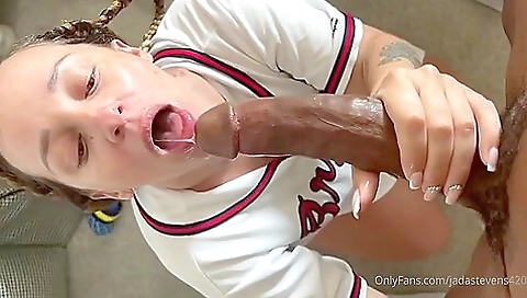 This ebony pornstar is going to get a facial for a big cock