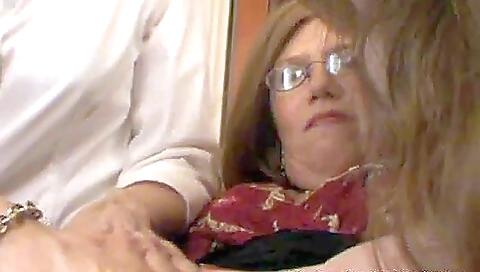 Brunette stepsister in stockings and lingerie in bed