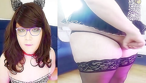 Brunette brunette in stockings takes it to the top and fucks