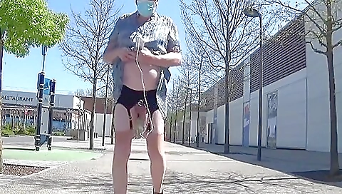 Sexy mature woman is wearing sexy lingerie and a sexy ass-cover