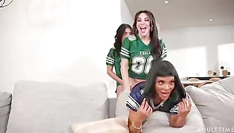 Busty brunette gets anal and oral fucked in her tight hole