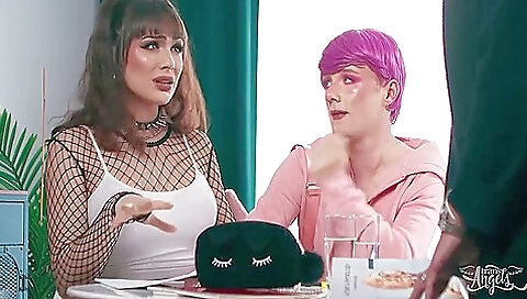 Brunette gets her ass fucked and rammed against the wall