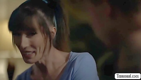 Busty brunette with big boobs fucked hard by her lover